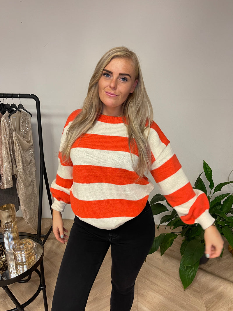 Oversized Sweater Dominique - Oranje Beige